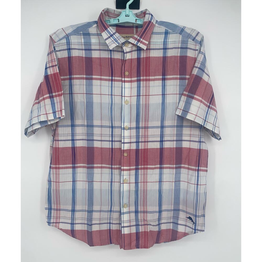 Tommy Bahama Baracoa Bay Plaid Button Up Cotton Shirt